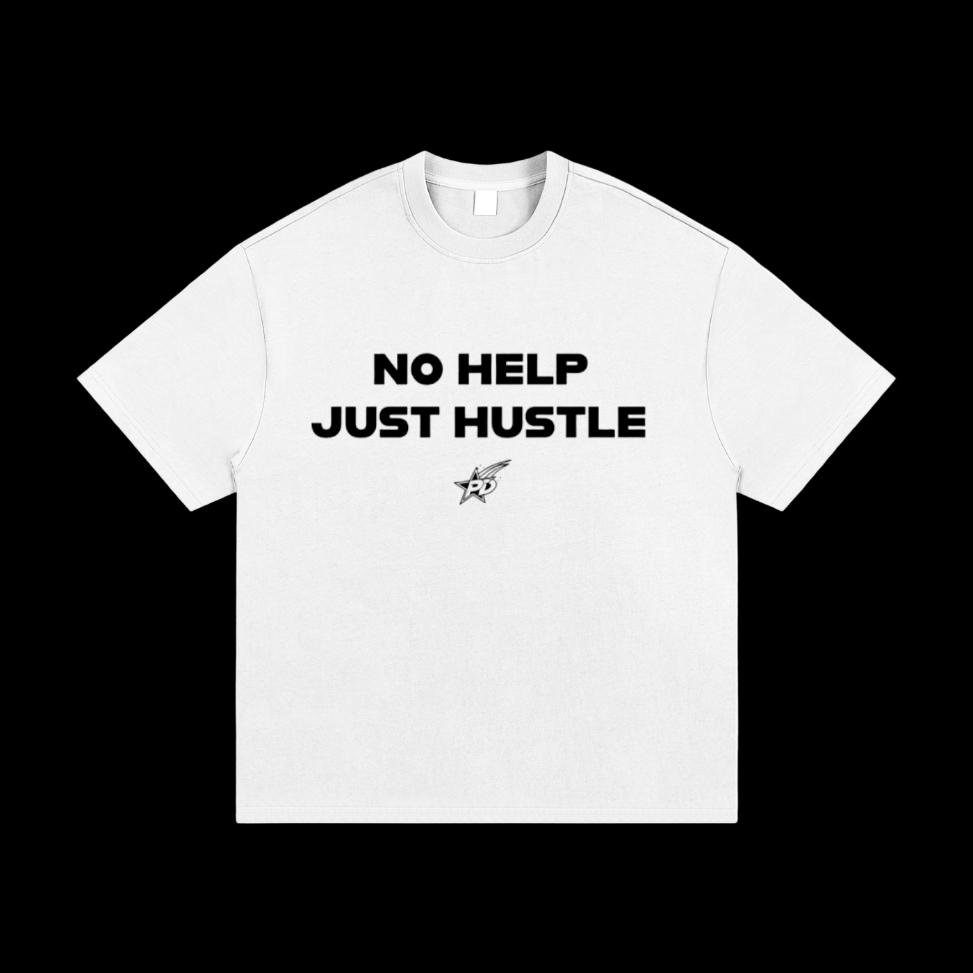 Heavyweight NO HELP JUST HUSTLE T-Shirt