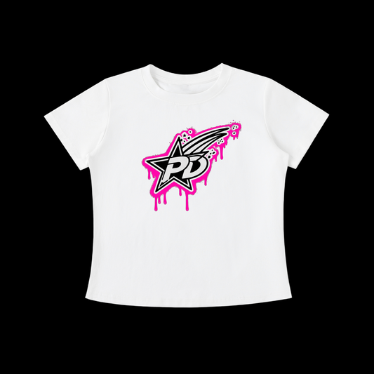 Vintage Wash Slim Fit cropped PD TSHIRT