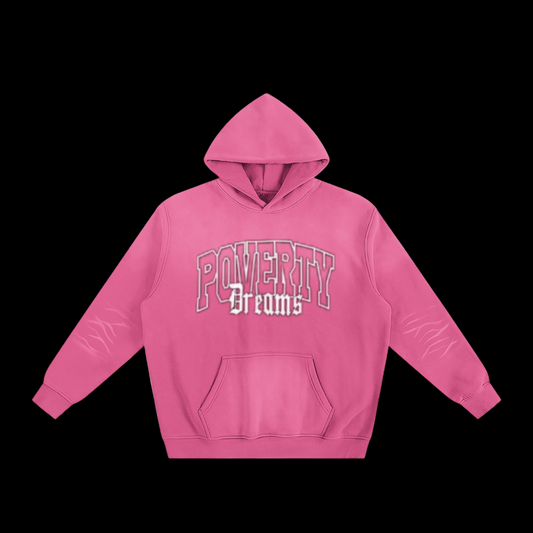 Acid-Wash Fleeced Hoodie